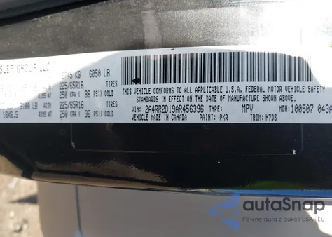 2010 Chrysler Town & Country New Lx from USA, damaged, VIN 2A4RR2D19AR456396